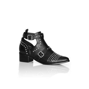 Imagem de City Chic Botas femininas de cano curto - Reagan Cristi, Preto, 10 Wide