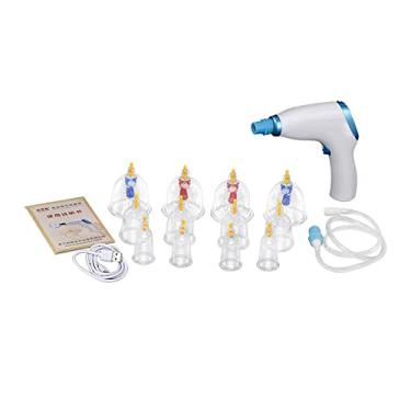 Imagem de barenx Kit de ventosas elétricas molhadas/secas com sucção de ar a vácuo para massagem no pescoço