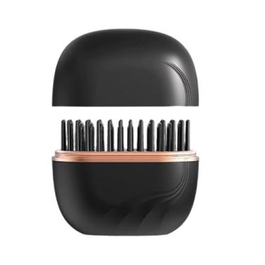 Imagem de predolo Escova Alisadora de Cabelo Sem Fio Multifuncional Portátil Anti-Queimaduras com Aquecimento Rápido, Preto