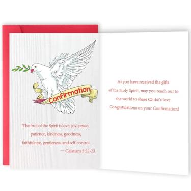Imagem de Mcduldul Cartão de confirmação de parabéns, presentes de confirmação religiosa para meninos e meninas, presentes de aniversário de Natal e batismo de fé