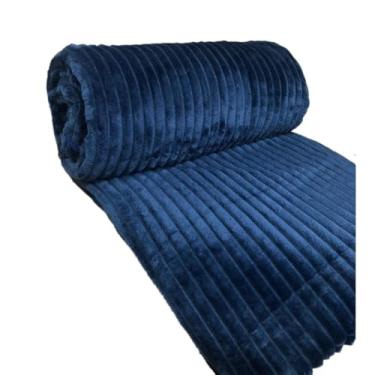 Imagem de Manta Casal, Cobertor Manta Fleece Soft Casal Queen Microfibra Grosso - Inverno 2,40 X 2,20m(Marinho)