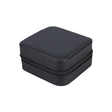 Imagem de LAFEALO Estojo de joias, pequena caixa organizadora de joias de couro PU, essencial de viagem, presente de Natal para mulheres, meninas, para anéis, colares, pulseiras, organizador de brincos