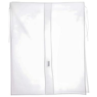 Imagem de Capa para cabideiro Peva, 90 x 100 cm com zíper, tela transparente, serve para prateleiras padrão, proteção de plástico