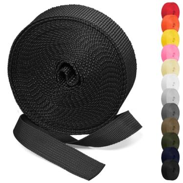 Imagem de YOGHAVRS Correia de correias de polipropileno de 2,5 cm e 3,8 cm para bolsas/cadeira de gramado/alça de bagagem/coleira para animais de estimação/escalada ao ar livre e reparo de equipamentos DIY