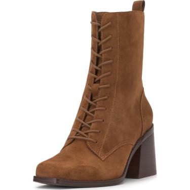 Imagem de Vince Camuto Bota feminina Safina Combat, Camurça de açúcar queimado, 42