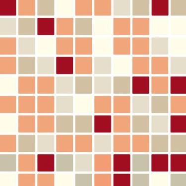 Imagem de Papel De Parede Pastilha Vermelho Branco Laranja Autocolante - LRP