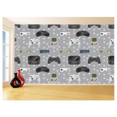 Imagem de Papel De Parede 3D Infantil Controle Game Jogo 3,5M Azs261 - Você Deco