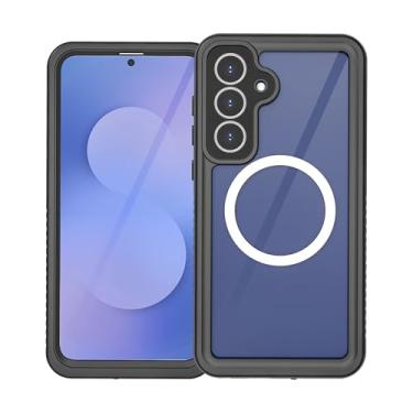 Imagem de LJFLYXRI Capa à prova d'água compatível com Samsung Galaxy S25 FE | Capa robusta com proteção de 360° | Compatível com MagSafe | Tela integrada | Protetor de lente | Grau militar de 3,5 m - para