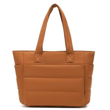 Imagem de Covelin Bolsa feminina leve e fofa, espaçosa, versátil e prática para carregar todos os dias, Marrom