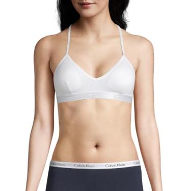 Imagem de Calvin Klein Sutiã feminino Motive de algodão levemente forrado, Branco, GG