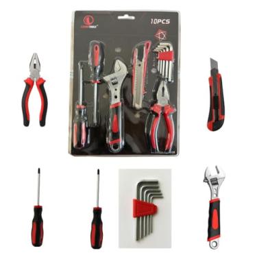 Imagem de Ferramenta Manual Alicate Chave Fenda Philips Jogo 10 Peças