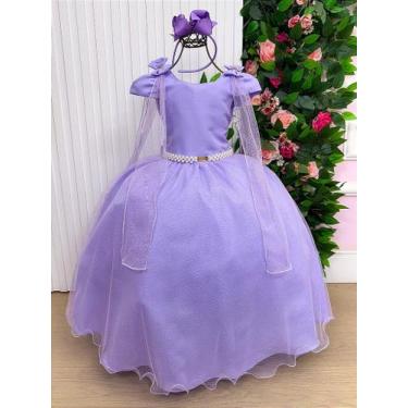 Imagem de Vestido Longo Diamante Lilás da Banana Club, Lavender, 8