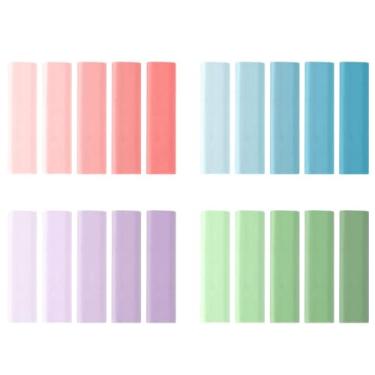 Imagem de Smilo Borrachas de cor gradiente, pacote com 20, em formato de gota para desenho de precisão, 4 estilos com 5 tons, borrachas ecológicas não tóxicas para escola, escritório e materiais de arte