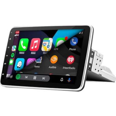 Imagem de CENTRAL MULTIMÍDIA TELA IPS 10" ROTATIVA, FLUTUANTE ANDROID 13, 2/32GB, USB, SD, AUX, BLUETOOTH, ESPELHA ANDROID E IOS, CARPLAY E ANDROID AUTO CONECTIVIDADE COM OU SEM FIO