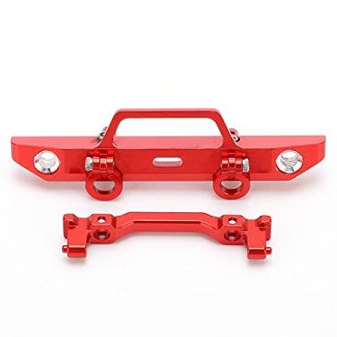 Imagem de Conjunto de pára-choque dianteiro Ainoli RC com montagem de pára-choque para AXIAL SCX24 90081 1/24 RC peças de atualização de carro (Vermelha)