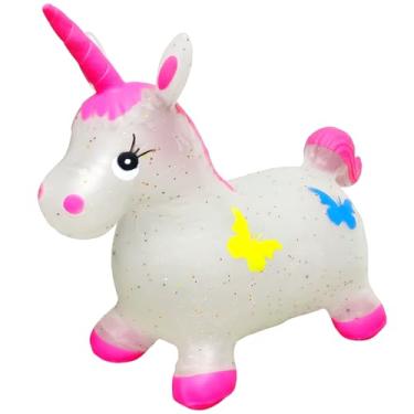 Imagem de Cavalinho Upa Upa Baby Unicórnio de Borracha com Som Luz