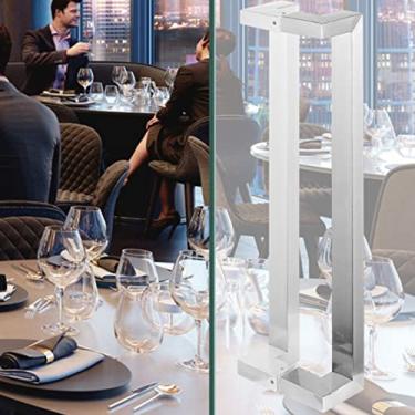 Imagem de Maçaneta de porta de banheiro com encaixe de instalação, puxador de porta interior exterior empurrar para galpões de garagem portas de bolso (preto 80 cm/31,5) (prata 43 cm/16,9)