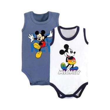 Imagem de Bodies De Algodão Mickey Mouse Minnie Mouse Pato Donald 2 Peças Para B
