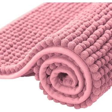 Imagem de Kit Tapete Banheiro Antiderrapante 40x60cm Tapete Bolinha Macio Lavável para Banheiro e Lavabo (Rose,4)