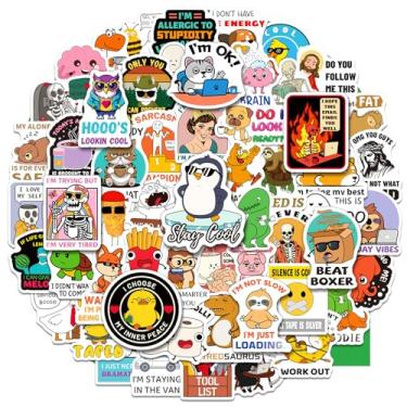 Imagem de YTSQLER 200 peças de adesivos engraçados para adultos, homens e mulheres, adesivos engraçados com citação de meme para capacete rígido, garrafa de água, para-choque, laptop, decalques de humor à prova