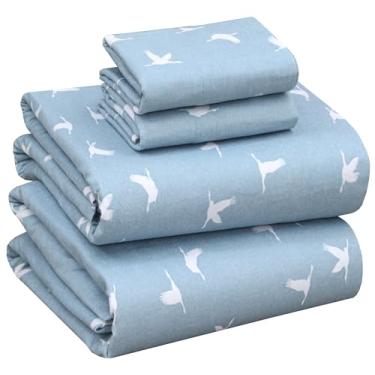 Imagem de RUVANTI Conjunto de lençóis de flanela 100% algodão - Queen - 4 peças - We Fly