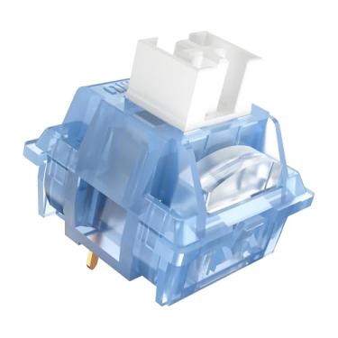 Imagem de Interruptor Outemu Ice Blue V3, interruptor clicky de 3 pinos 52gf pré-lubrificado à prova de poeira, adequado para teclados mecânicos MX para jogos (90 peças)