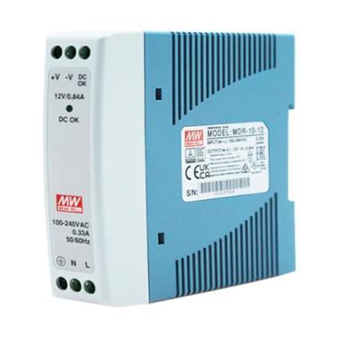 Imagem de Mean Well 10W Fonte De AlimentaçãO Industrial Din Rail De SaíDa úNica Meanwell 5v Fonte De AlimentaçãO 120v Para 12v OrientaçãO De Energia 12V 0.84A (MDR-10-12 10W/Single Output Industrial)