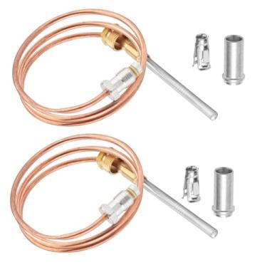 Imagem de CQ100A1013/U Substituição de termopar para forno a gás Resideo & Honeywell 61 cm, termopar aquecedor de água com adaptador adequado para a maioria dos queimadores piloto de sistemas de 30 milivolts