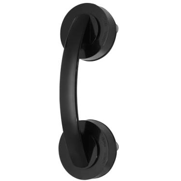 Imagem de Hordion Maçaneta de porta com ventosa, barra de sucção para banheira e chuveiro para portas de vidro, janelas, gaveta de cozinha, armário, geladeira, preto