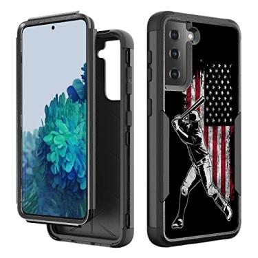 Imagem de CaseZoo Capa Defender projetada para Samsung Galaxy S21 Plus, capa resistente 360 de plástico rígido à prova de choque + capa híbrida de borracha de silicone para Samsung Galaxy S21+ 5G (bateria de