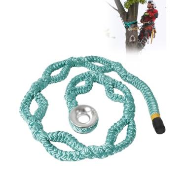 Imagem de Loveinlast Corda de estilingue 40203, corda arborista de 2,2 cm x 19 cm com anel de alumínio de 35 mm, ajuste de 7 bolsos, arborist Sling 11,339.8 kg MBS / 1,134 kg WLL, equipamento de escalada em