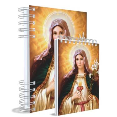 Imagem de Agenda Católica 2026 + Bloco de Anotações, Imaculaco Coração de Maria, Dourado, Capa 10