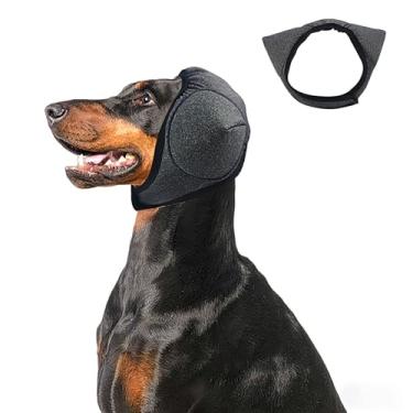 Imagem de Adhiper Protetores de orelha de cachorro atualizados, proteção contra ruído, orelhas silenciosas, elásticas à prova d'água para cuidados pessoais, banho, secagem, natação e alívio da ansiedade, design