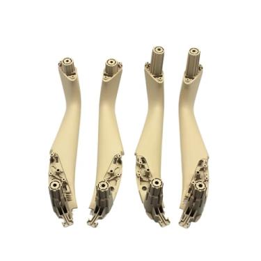 Imagem de Capa de acabamento da maçaneta interna da porta dianteira e traseira esquerda e direita, compatível com BMW Série 5 M5 G30 G31 F90 2017 2018 2019 2020 2021 51417438521(Beige 4PCS Set)