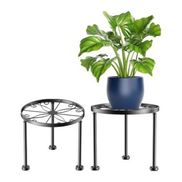 Imagem de Suporte para Plantas Exterior - 2 Peças Prateleira Para Vasos De Flores | Estrutura De Suporte Para Vasos | Para Casa Amantes Da Jardineiros Jardim Pátio Cozinha Sala De Estar Estufa