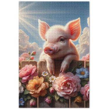Imagem de Unicórnios roxos, cenário fantástico, quebra-cabeças 500 peças para adultos, amigos, família, jogos, presentes, personalizados, exclusivos, flores, pintura animal, 51 x 35 cm