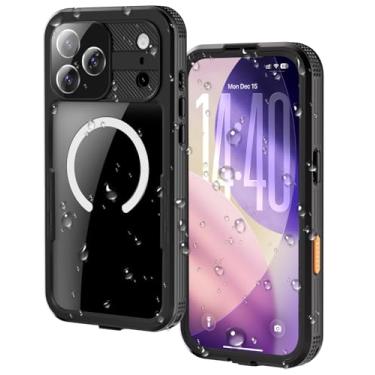 Imagem de YOGRE Capa para iPhone 17 Pro Max à prova d'água, capa protetora de tela integrada compatível com MagSafe [corpo inteiro à prova de choque] [IP68 impermeável] [à prova de poeira] capa de telefone