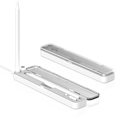 Imagem de AreMe Capa de carregamento 2 em 1 compatível com Apple Pencil 2ª e 1ª geração, base de carregamento magnético sem fio para Pencil 2ª geração, estojo de viagem portátil para iPad Pencil