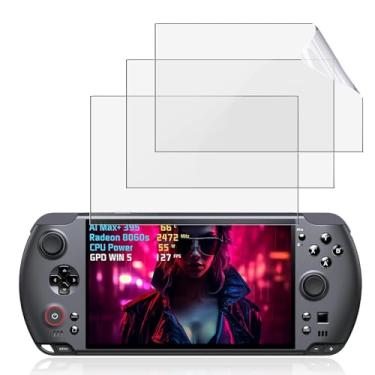 Imagem de NOUKAJU [Pacote com 3] Protetor de tela para GPD WIN 5, película protetora HD, dureza 6h, arranhões, anti-impressão digital, película protetora para console de jogos GPD WIN 5 (não vidro temperado)