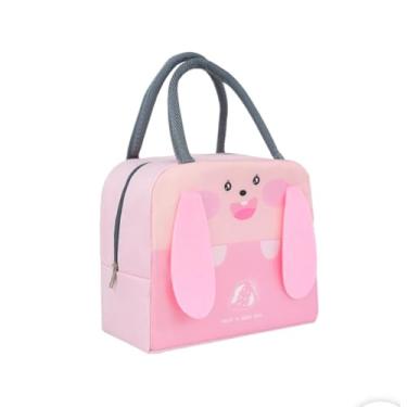 Imagem de Bolsa Bolsinha Lancheira Termica Infantil Escola, Passeios e Creche, Desenhos Divertidos Menino E Menina (Rosa)