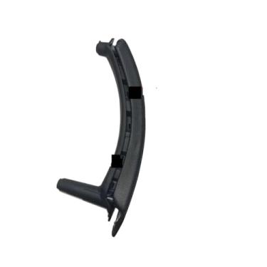 Imagem de Maçaneta interna esquerda e direita da porta do passageiro com conjunto de capa de couro compatível com BMW X5 X6 E70 E71 E72 2007-2014(Left Black)