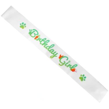 Imagem de Faixa de Aniversário para Menina, 80x9,5cm Faixa Aniversário com Tema de Desenho Animado Raposa e Cenoura Fofas Lembrancinhas e Acessórios Decoração Festas para Mulheres Meninas