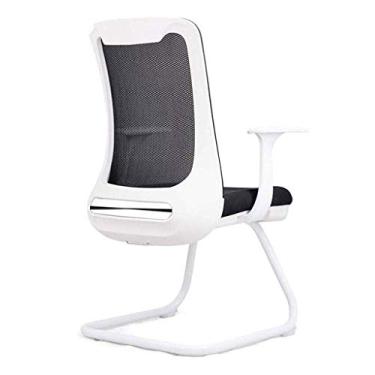 Imagem de Cadeira de escritório cadeira de conferência encosto multifuncional confortável respirável cadeira de pessoal cadeira de visitante resistente durável (cor: cinza)