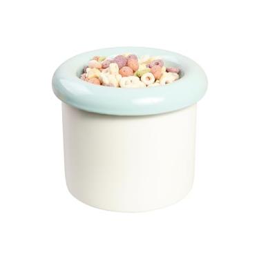 Imagem de BOWLBOWL Tigela de cerâmica elevada para gatos e cães de 15 cm com suporte, 18,5 cm de largura e rasa, para gatos e cães médios, compatível com bigodes, sem derramamento, feita na Coreia, Hello Bowl