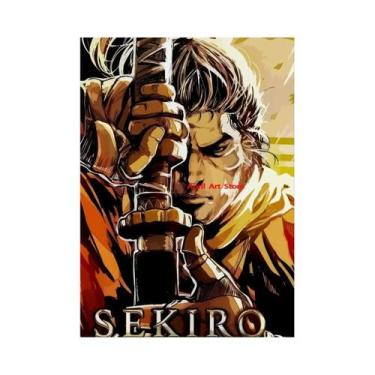 Imagem de Pôster De Jogo Sekiro Shadows Die Twice Em Canvas Para Decoração De Qu