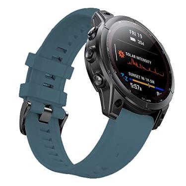 Imagem de TIOYW Pulseira de silicone para relógio inteligente Garmin fenix 7 7S 7X 6 6S 6X Pro 5X 5 Descent G1 Solar Forerunner 935 945 de liberação rápida (F, para Descent G1 Solar)