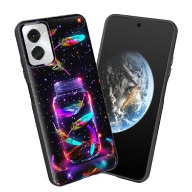 Imagem de smauncucn Capa para Moto G Power 5G 2024, capa protetora antiderrapante de TPU macio e fina para Motorola Moto G Power 5G 2024 de 6,7 polegadas, vidro criativo e pena