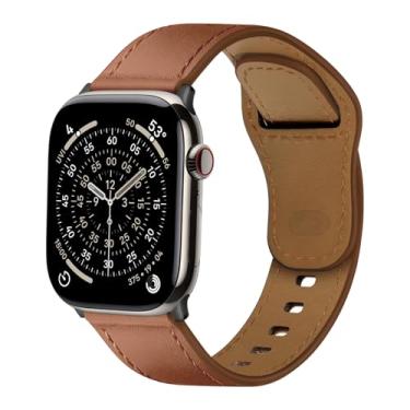 Imagem de Pulseiras de couro genuíno para Apple Watch séries 11, 10, 9, 8, 7, 6, 5, 4, 3, SE, 3/2 de 49 mm, 42 mm, 41 mm, 40 mm, 38 mm, 46 mm, Ultra/3/2 de 44 mm, 45 mm, 46 mm, 46 mm, Ultra/3/2