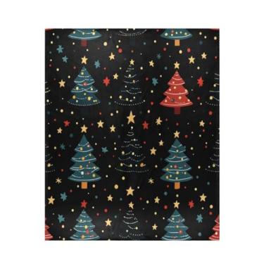 Imagem de Blueangle Cobertor de árvores de Natal com desenho animado supermacio, quente, aconchegante, leve para todas as estações, cobertor de lã para cama ou sofá, fácil de cuidar (127 x 152 cm) #423