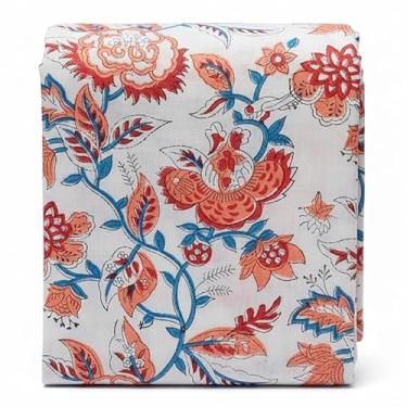 Imagem de Tecido artesanal Woodblock Print por The Bolt - Material de algodão orgânico sustentável para projetos de costura e bricolage - 10 jardas-amarelo-(BPF-253-10)